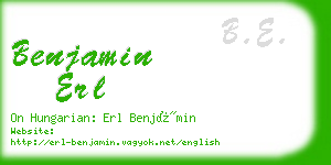 benjamin erl business card